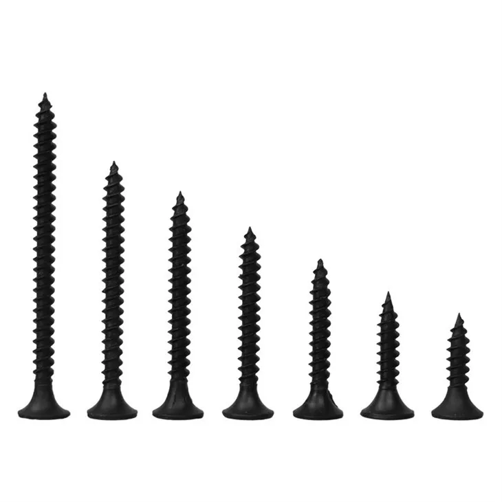 Coarse Thread Drywall Screw Black , Bugle Head With Phillips Drive, Self Tapping Screws Black Phosphate